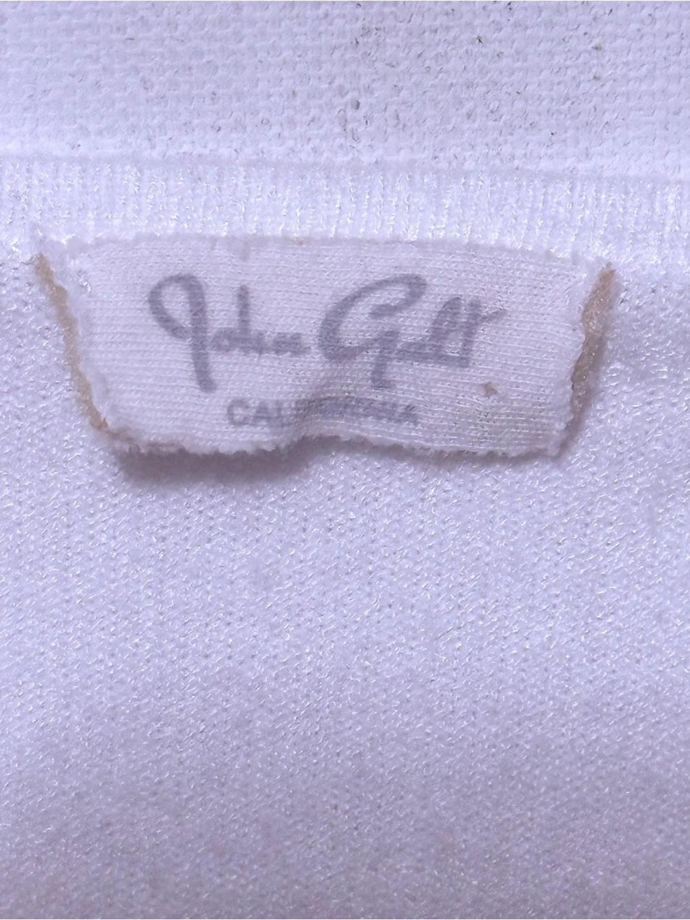 John Galt V-neck cropped long-sleeve sweater soft knit